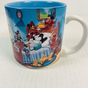 Disney Mickey Mouse Through The Years 12 oz Coffee Mug Vintage Retired Blue